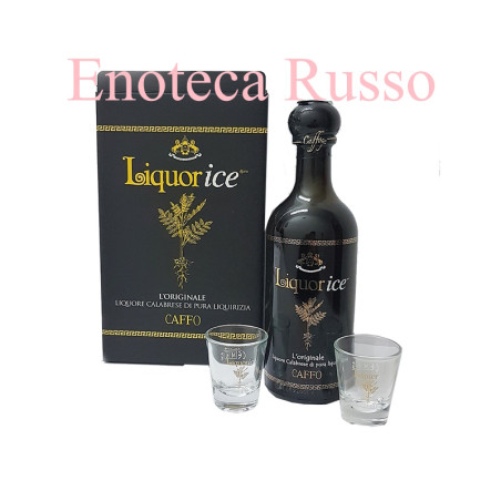 LIQUORICE CONFEZIONE REGALO CON 2 BICCHIERI